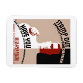 梅毒および淋病を押して下さい マグネット (横)