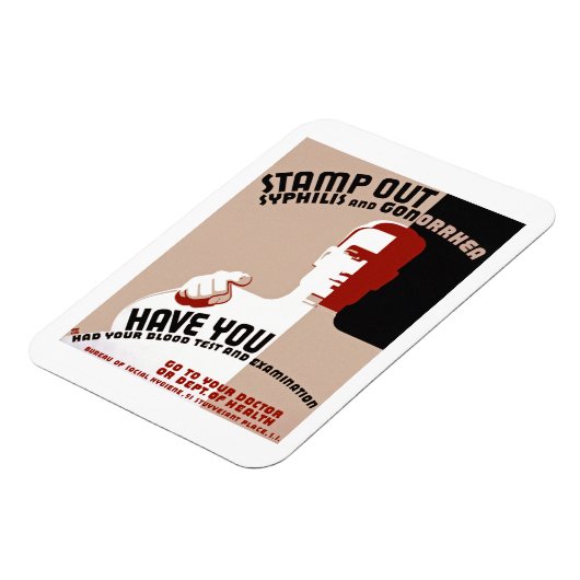 梅毒および淋病を押して下さい マグネット (左側)