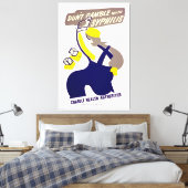 梅毒とギャンブルしない キャンバスプリント (インサイチュ (寝室))