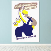 梅毒とギャンブルしない キャンバスプリント (インサイチュ (ウッドフロア))