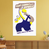 梅毒とギャンブルしない キャンバスプリント (インサイチュ (リビング))