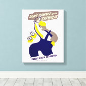 梅毒とギャンブルしない キャンバスプリント (インサイチュ (ウッドフロア))