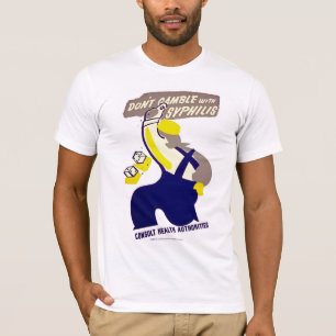 梅毒とギャンブルしない Tシャツ