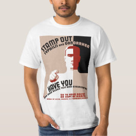 梅毒と淋病を根絶する Tシャツ