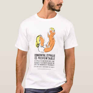 梅毒は予防可能な1939 WPAです Tシャツ