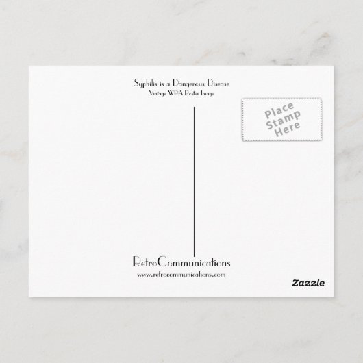 梅毒は危険な病だ ポストカード (裏面)