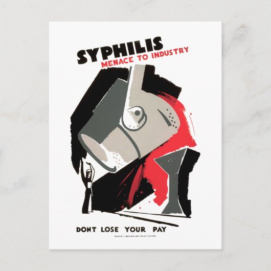 梅毒～業界への脅威 ポストカード (正面)