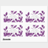 梅水色のラベ葉ル 長方形シール (シート)