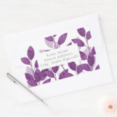 梅水色のラベ葉ル 長方形シール (封筒)