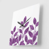 梅水色葉 スクエア壁時計 (傾斜)