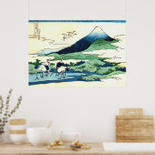 梅沢、北斎梅沢、北斎、浮世絵から富士山を望む ポスター (キッチン)