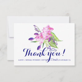 梅海軍水彩夏フローラ結婚ズ サンキューカード