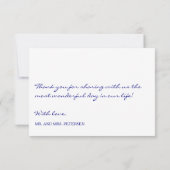 梅海軍水彩夏フローラ結婚ズ サンキューカード (裏面)