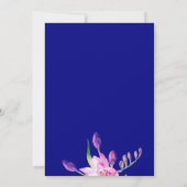 梅海軍水彩夏フローラ結婚ズ 招待状 (裏面)