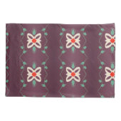 梅白と緑の花が咲く枕ケース 枕カバー (裏面)