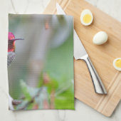 梅素晴らしの木の雄のアンナのハミングバード キッチンタオル (四つ折り)