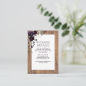 梅素朴紫フローラ木材詳細 エンクロージャーカード (スタンド正面)