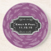 梅素朴羽模様結婚コースター コースター (正面)