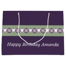 梅紫とセージ緑 ラージペーパーバッグ