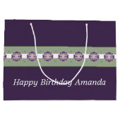 梅紫とセージ緑 ラージペーパーバッグ (裏面)