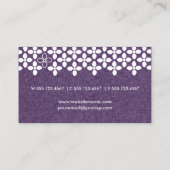 梅紫と白モダン花 名刺 (裏面)