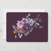 梅紫シック牡丹が私の花嫁になる 招待状 (裏面)