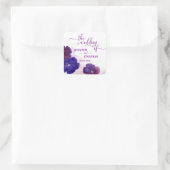 梅紫バイオレットフローラ水色結婚の スクエアシール (バッグ)