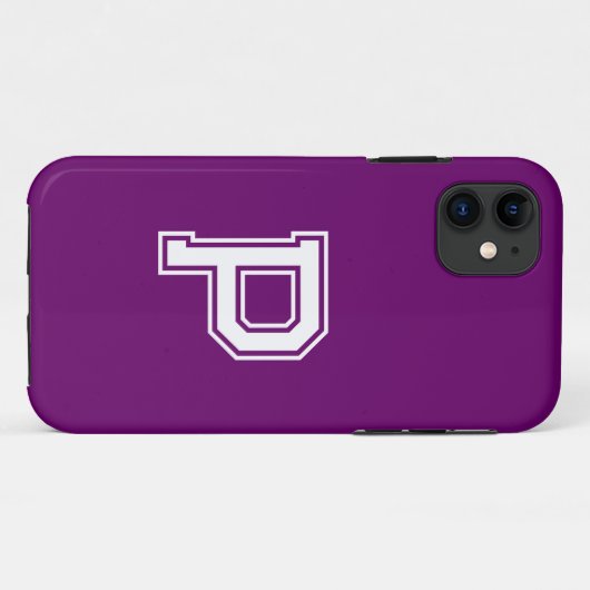 梅紫無地の色 |ミニマリスト・モノグラム Case-Mate iPhoneケース (裏面(横))