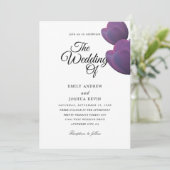 梅紫結婚式招待状 招待状 (スタンド正面)