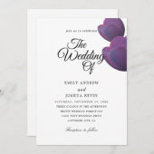 梅紫結婚式招待状 招待状 (正面/裏面)