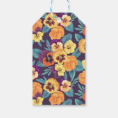 梅紫色のパンジー ギフトタグ (裏面)