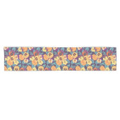 梅紫色のパンジー ショートテーブルランナー (横)