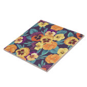 梅紫色のパンジー タイル (側面)