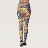 梅紫色のパンジー レギンス (裏面)