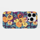 梅紫色のパンジー iPhoneケース (裏面横)