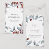 梅紫色の水彩の花の花束エレガント 名刺 (正面/裏面)