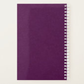 梅紫色の繊細な葉の輪郭エレガントな結婚式 プランナー手帳 (裏面)