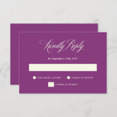 梅紫 | エレガイタリアンンス結婚ズ 出欠カード (正面/裏面)