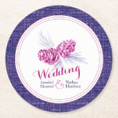 梅結婚海軍冬松コースター ラウンドペーパーコースター (正面)