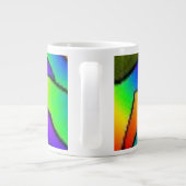 梅色バラ花ピースアート ジャンボコーヒーマグカップ (裏面)