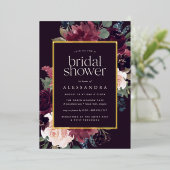 梅花ブライダルシャワー 箔招待状 (立ち正面)