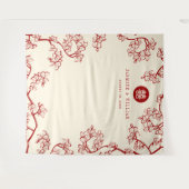 梅花二重西中国の経結婚景 タペストリー (正面(横))