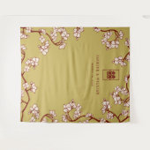 梅花二重西中国の経結婚景 タペストリー (正面(横))