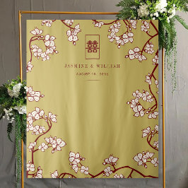梅花二重西中国の経結婚景 タペストリー
