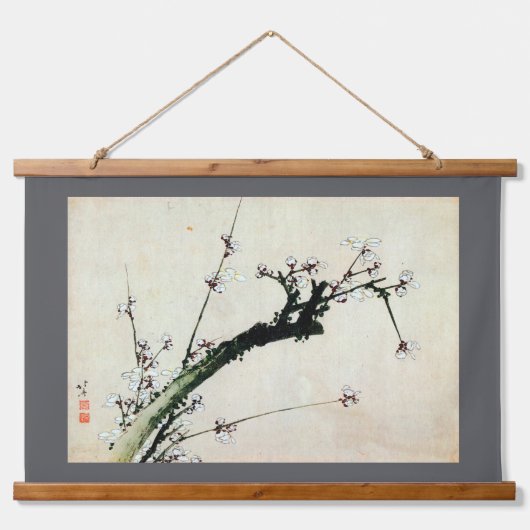梅花北斎・浮世絵 吊り下げ型タペストリー (正面)