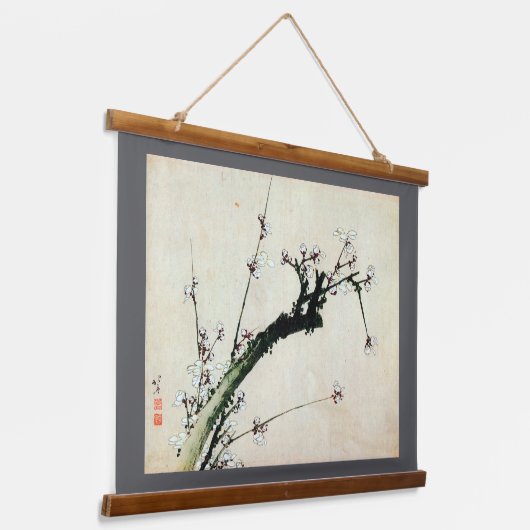 梅花北斎・浮世絵 吊り下げ型タペストリー (傾斜あり)
