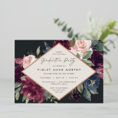 梅花卒業会 箔招待状 (立ち正面)