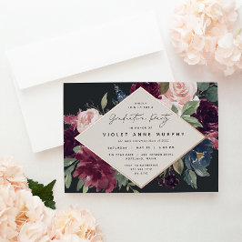 梅花卒業会 箔招待状