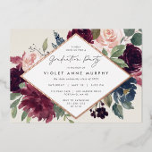 梅花卒業会 箔招待状 (正面)