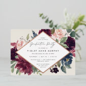 梅花卒業会 箔招待状 (立ち正面)